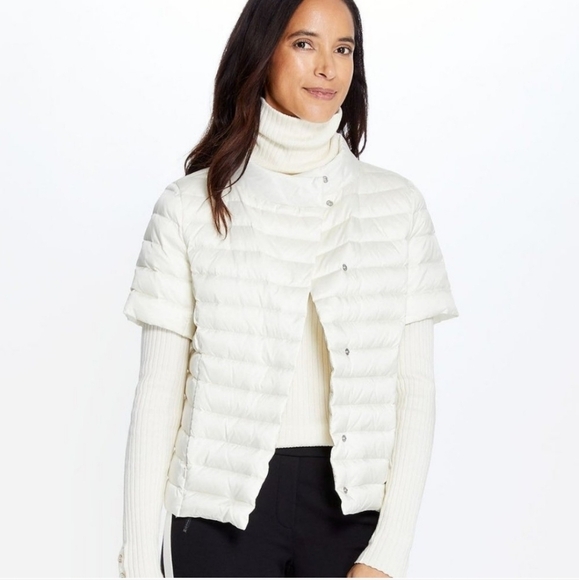 J. MCLAUGHLIN down puffer Amira jacket winter white cream sz large
